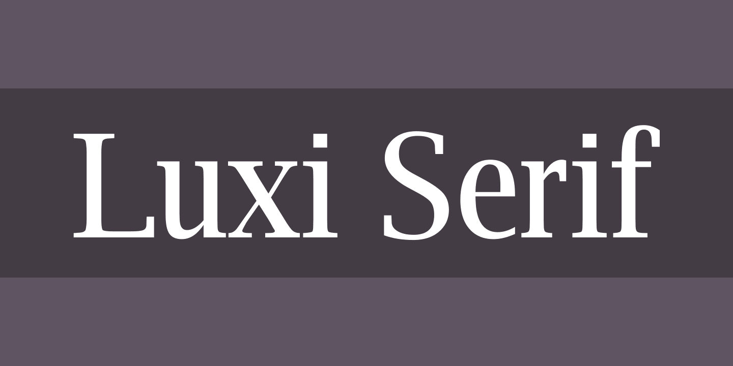 Przykład czcionki Luxi Serif